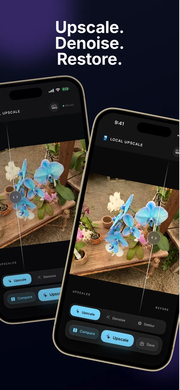 Upscale, denoise, and restore on iPhone